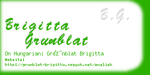 brigitta grunblat business card